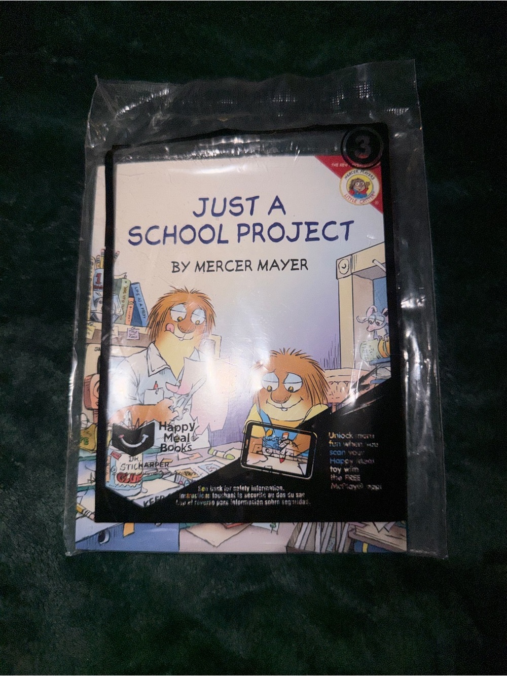 Happy Meal book - Just a School Project by Mercer Mayer brand new not opened